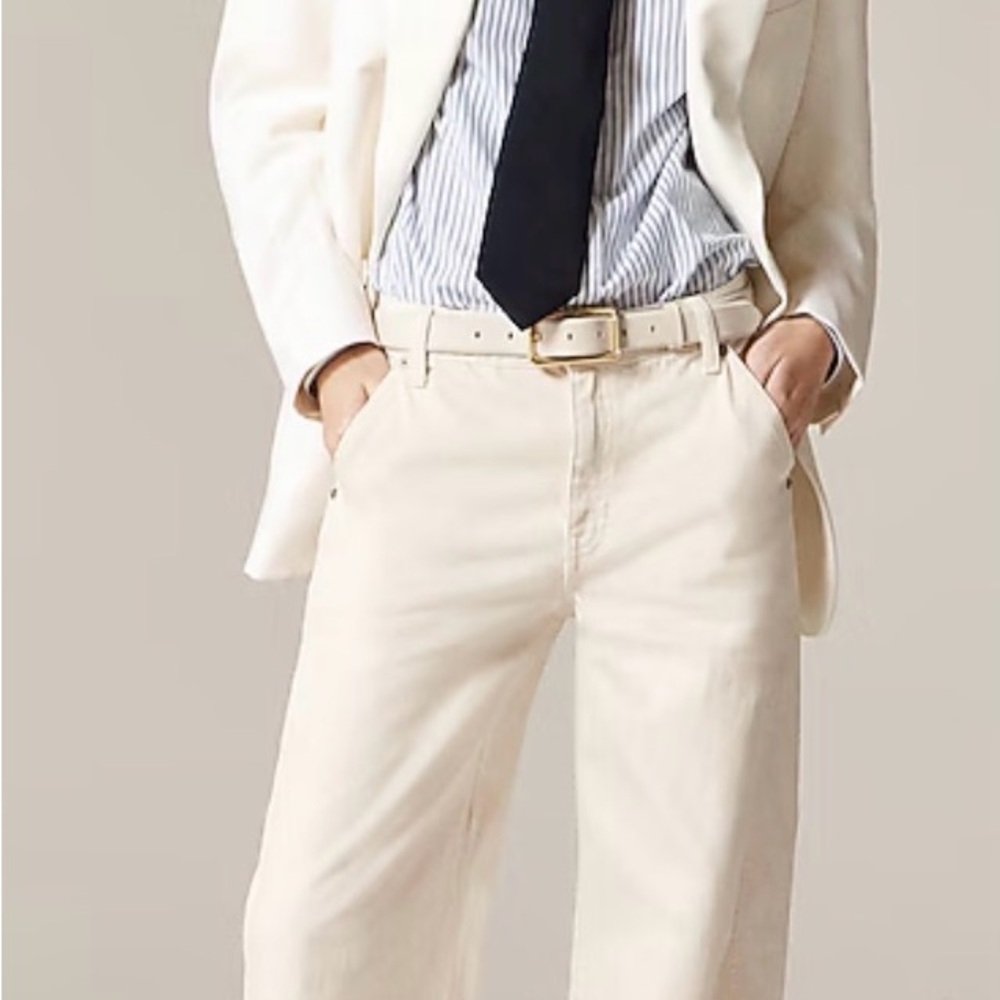 J.Crew Utility Low-rise Wide-leg Jean - Ecru Wash